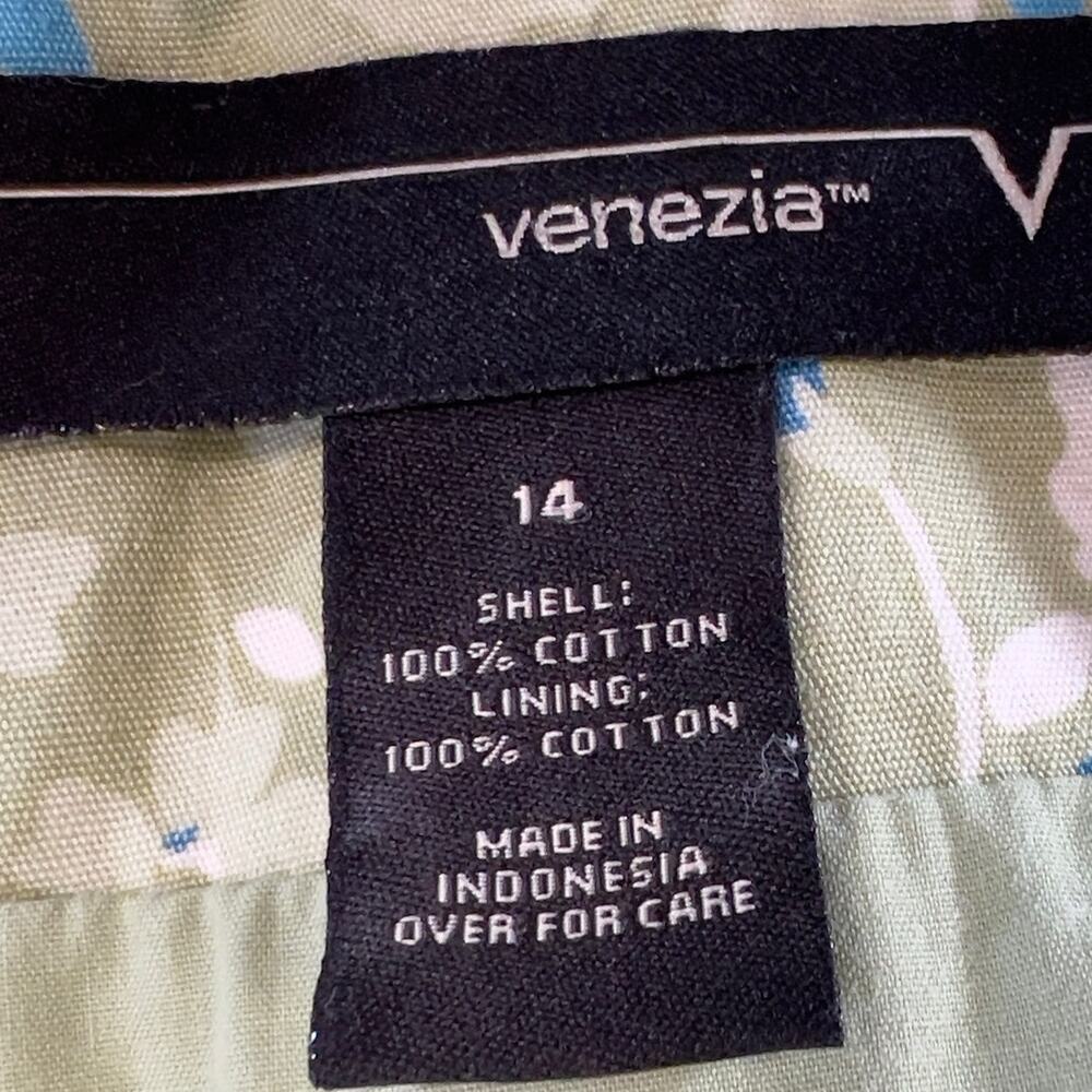 Venezia Green Floral A-Line Skirt - Picture 8 of 9